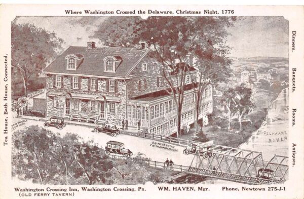 Washington Crossing Pennsylvania Washington Crossing Inn, Vintage PC U20241