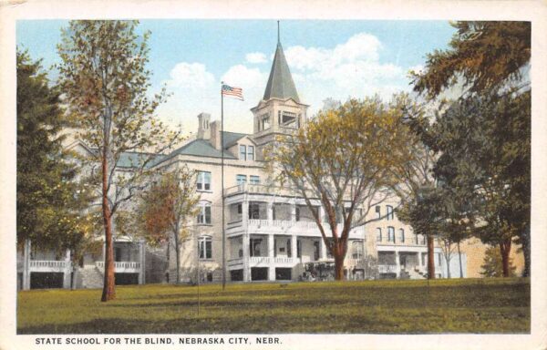 Nebraska City Nebraska State School For The Blind, White Border, PC U20243