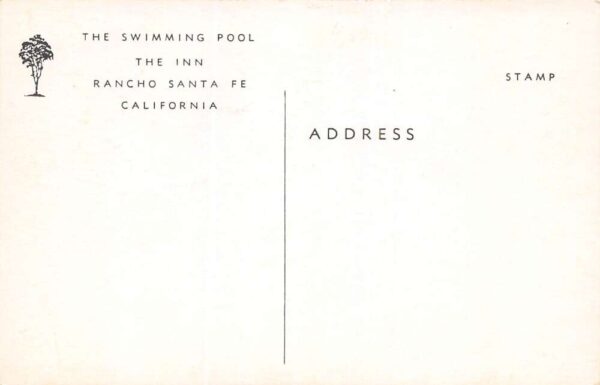 Rancho Santa Fe California Swimming Pool at The Inn, Chrome, Vintage PC U20261 - Image 2