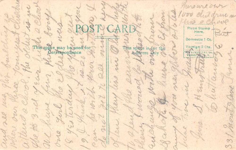 Chattanooga Tennessee 3rd District Public School, South Side, Vintage PC U20276 - Image 2