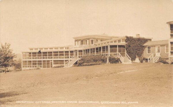 Greenwood Mtn. Maine Western Maine Sanitorium, Reception Cottage, RPPC U20338