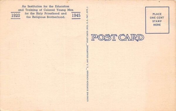 Bay Saint Louis Mississippi St. Augustine's Seminary, Chapel, Vintage PC U20388 - Image 2