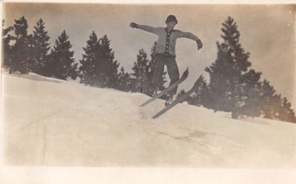 Truckee California Floyd Rogers Skiing Winter Sports Real Photo Postcard AA86792