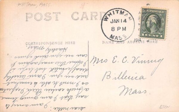 Whitman Massachusetts Regal Shoe Co Factory Real Photo Vintage Postcard AA86798 - Image 2