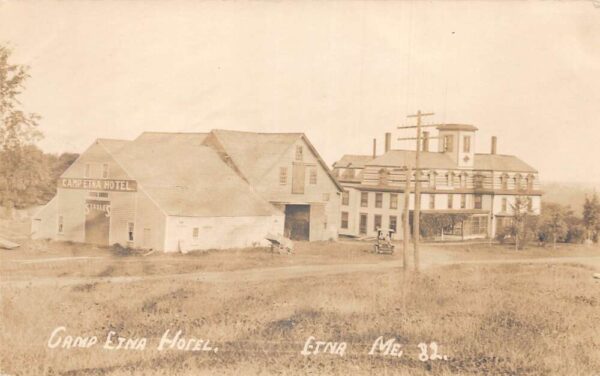 Etna Maine Camp Etna Hotel Real Photo Vintage Postcard AA86804