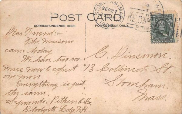 Blodgett Landing New Hampshire Wooden Cabin Real Photo Vintage Postcard AA86807 - Image 2