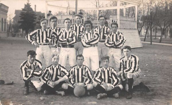 Central School Grounds Soccer Team Sports Real Photo Vintage Postcard AA86812