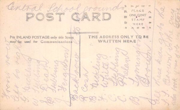 Central School Grounds Soccer Team Sports Real Photo Vintage Postcard AA86812 - Image 2