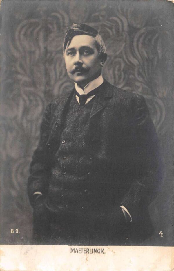 Maurice Maeterlinck Playwright Poet Writer Real Photo Vintage Postcard AA86872