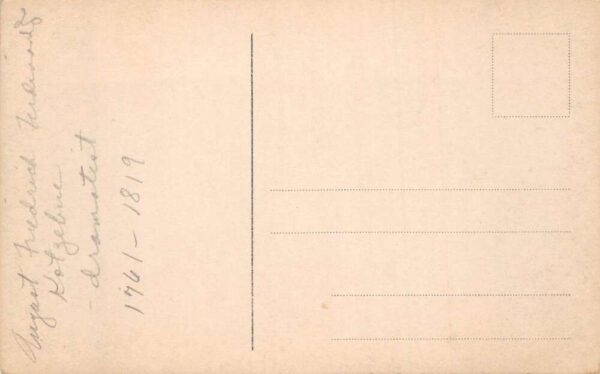 August Kotzebue German Playwright Portrait Real Photo Postcard AA86887 - Image 2