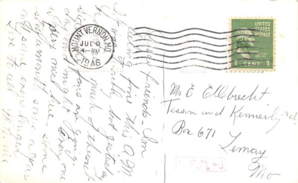 Vernon Missouri State Sanitorium Admin Bldg Real Photo Postcard AA86904 - Image 2