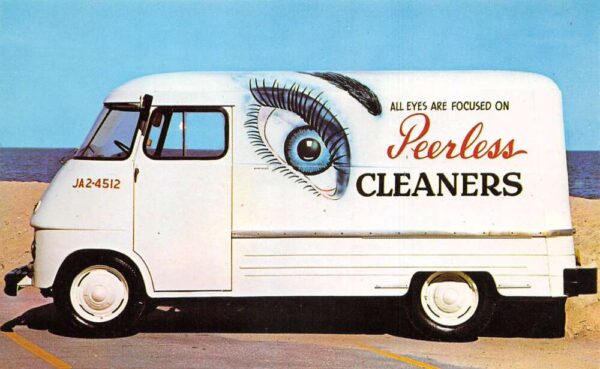 Peerless Cleaners Cleaning Service Truck Vintage Non PC Back AA87041