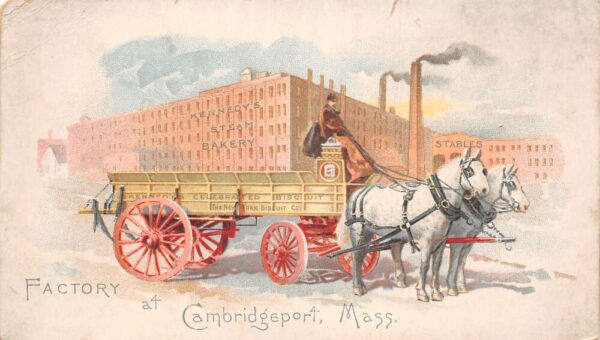 Cambridgeport Massachusetts Kennedy Champion Biscuit Factory Trade Card AA87045