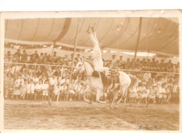 Camden New Jersey Circus Trick Horse Rider Real Photo Vintage Postcard AA87050