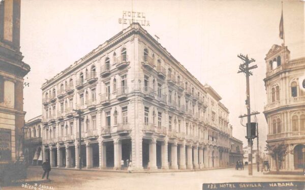 Habana Havana Cuba Hotel Sevilla Real Photo Vintage Postcard AA87051