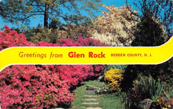 Glen Rock New Jersey Bergen County Azalea Garden Vintage Postcard AA87068