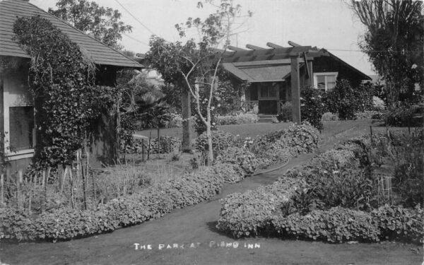 Pismo Beach California Pismo Inn Gardens Real Photo Postcard AA87089