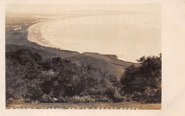 Pismo Oceano California La Grande Beach Scenic View Real Photo Postcard AA87090