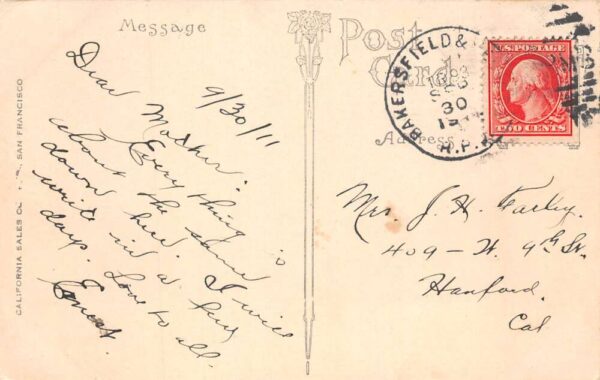 Taft California Center Street Vintage Postcard AA87097 - Image 2