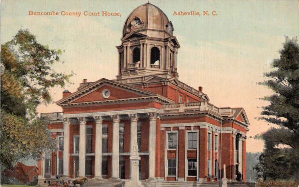 Asheville North Carolina Court House Vintage Postcard AA87111