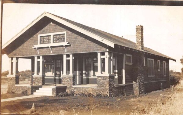 Porterville California Home Exterior Real Photo Vintage Postcard AA87119