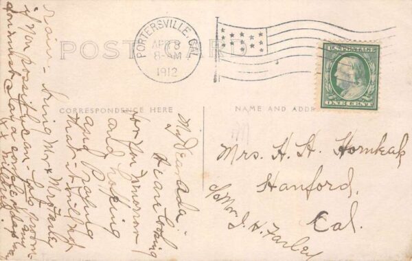 Porterville California Home Exterior Real Photo Vintage Postcard AA87119 - Image 2