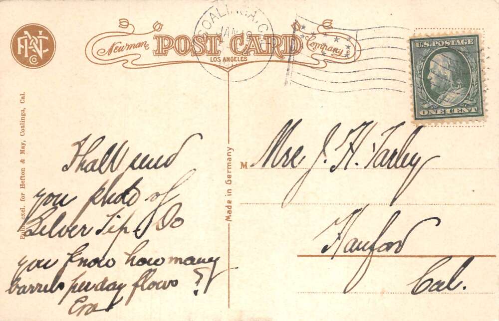 Coalinga California Lucile Oil Well Vintage Postcard AA87123 - Image 2