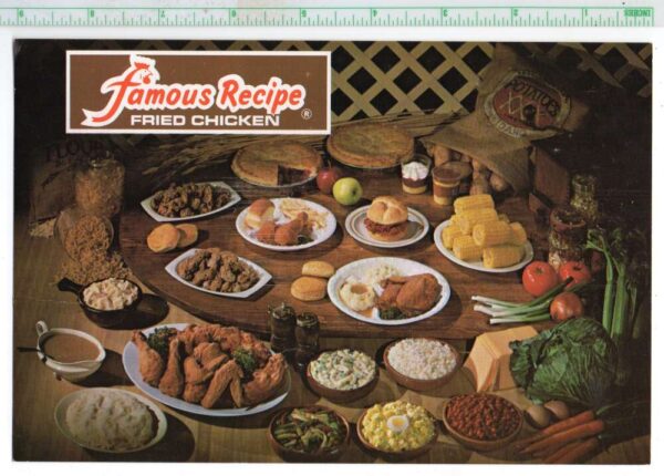 Famous Recipe Fried Chicken Restaurant Food Ad Coupon Oversized PC AA87135