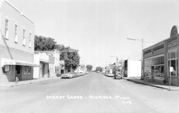 Clarissa Minnesota Street Scene Coke Sign Real Photo Postcard AA87148