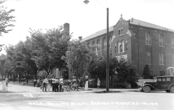 Winsted Minnesota Holy Trinity High School Real Photo Vintage Postcard AA87150