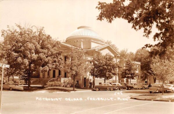 Faribault Minnesota Methodist Church Real Photo Vintage Postcard AA87176