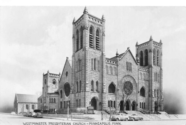 Minneapolis Minnesota Westminster Presbyterian Church Real Photo PC AA87195