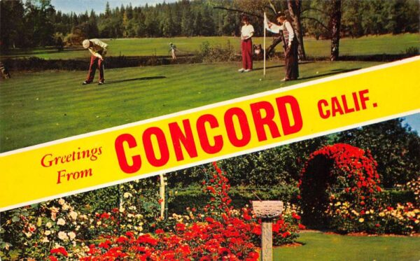 Concord California Greetings Golf Course Vintage Postcard AA87208