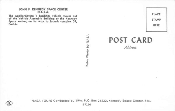 Kennedy Space Center Florida NASA Apollo Saterun V Launch Greetings PC AA87216 - Image 2