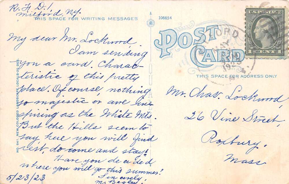 Hartwick New York Greetings Road Scenic View Vintage Postcard AA87235 - Image 2