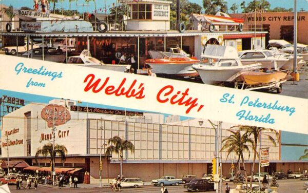 St Petersburg Florida Greetings Webbs City Marine and Drug Store PC AA87240