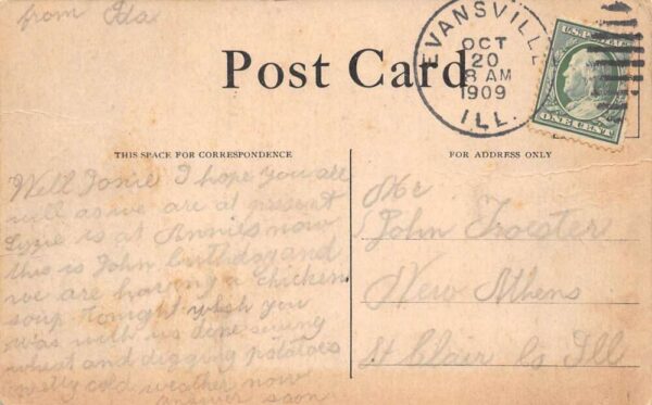Baldwind Illinois Greetings Sheep Herder and Dog Vintage Postcard AA87241 - Image 2