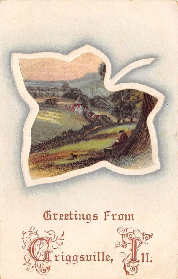 Griggsville Illinois Greetings Countryside Scenic View Vintage Postcard AA87242