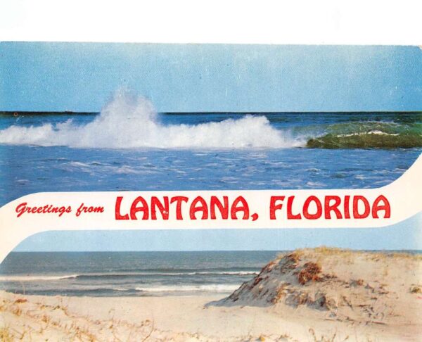 Lantana Florida Greetings Beach Scenes Vintage Postcard AA87245