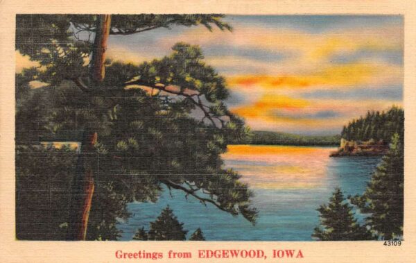 Edgewood Indiana Greetings Scenic View Vintage Postcard AA87307