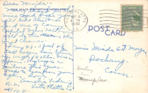 DeQuincy Louisiana Greetings Scenic View Vintage Postcard AA87320 - Image 2