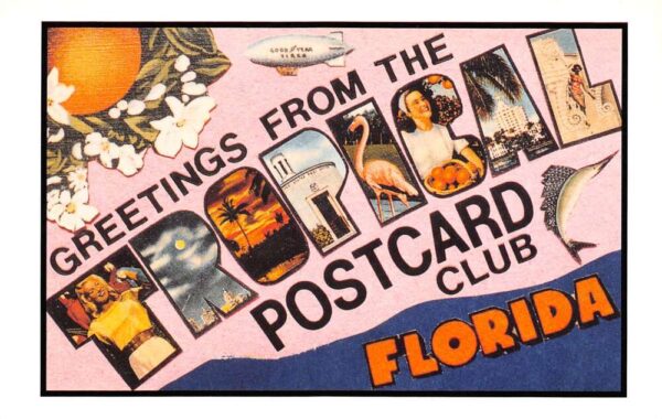 Florida Greetings From Tropical Postcard Club Of Florida, Chrome, PC U20456