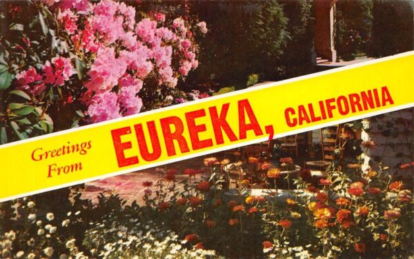 Eureka California Greetings From Eureka, Chrome, Vintage Postcard U20468