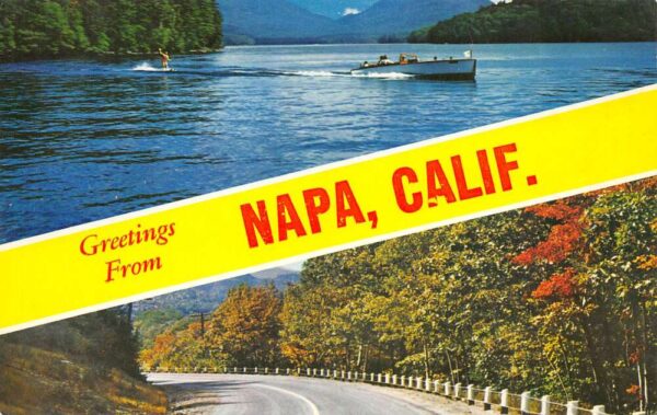 Napa California Greetings From Napa, Chrome, Vintage Postcard U20481