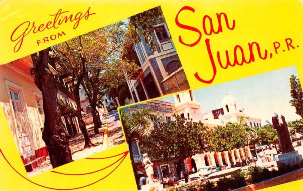 San Juan Puerto Rico Greetings From San Juan, Old City Hall, Vintage PC U20492