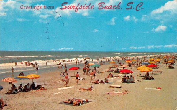 Surfside Beach South Carolina Greetings From Surfside Beach, Chrome, PC U20519
