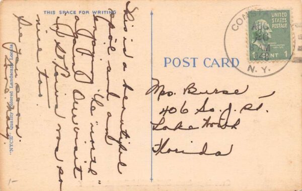Bernhards Bay New York Greetings From Bernhards Bay, Color Linen, PC U20523 - Image 2