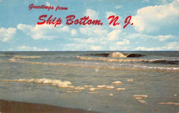 Ship Bottom New Jersey Greetings From Ship Bottom, Chrome, Vintage PC U20526