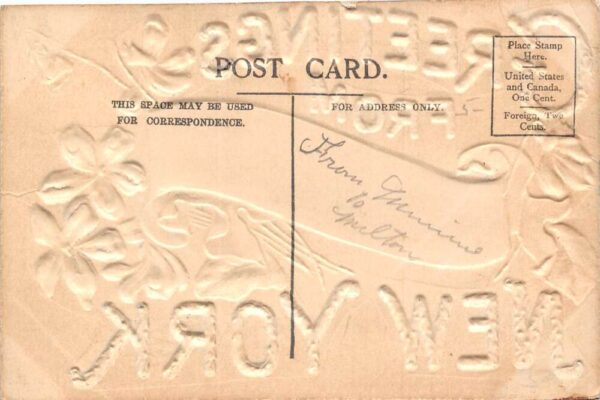 Hornell New York Greetings From Hornell, Glitter Added, Vintage Postcard U20531 - Image 2