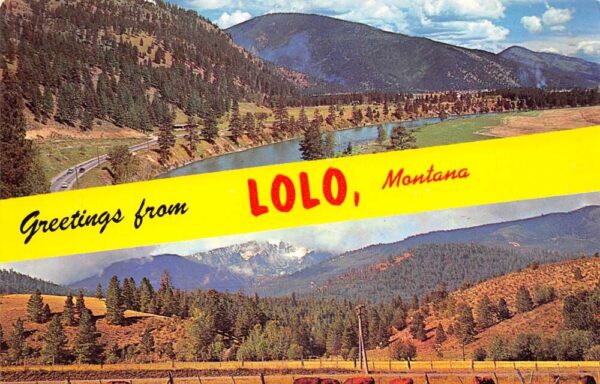 Lolo Montana Greetings From Lolo, Chrome, Vintage Postcard U20556